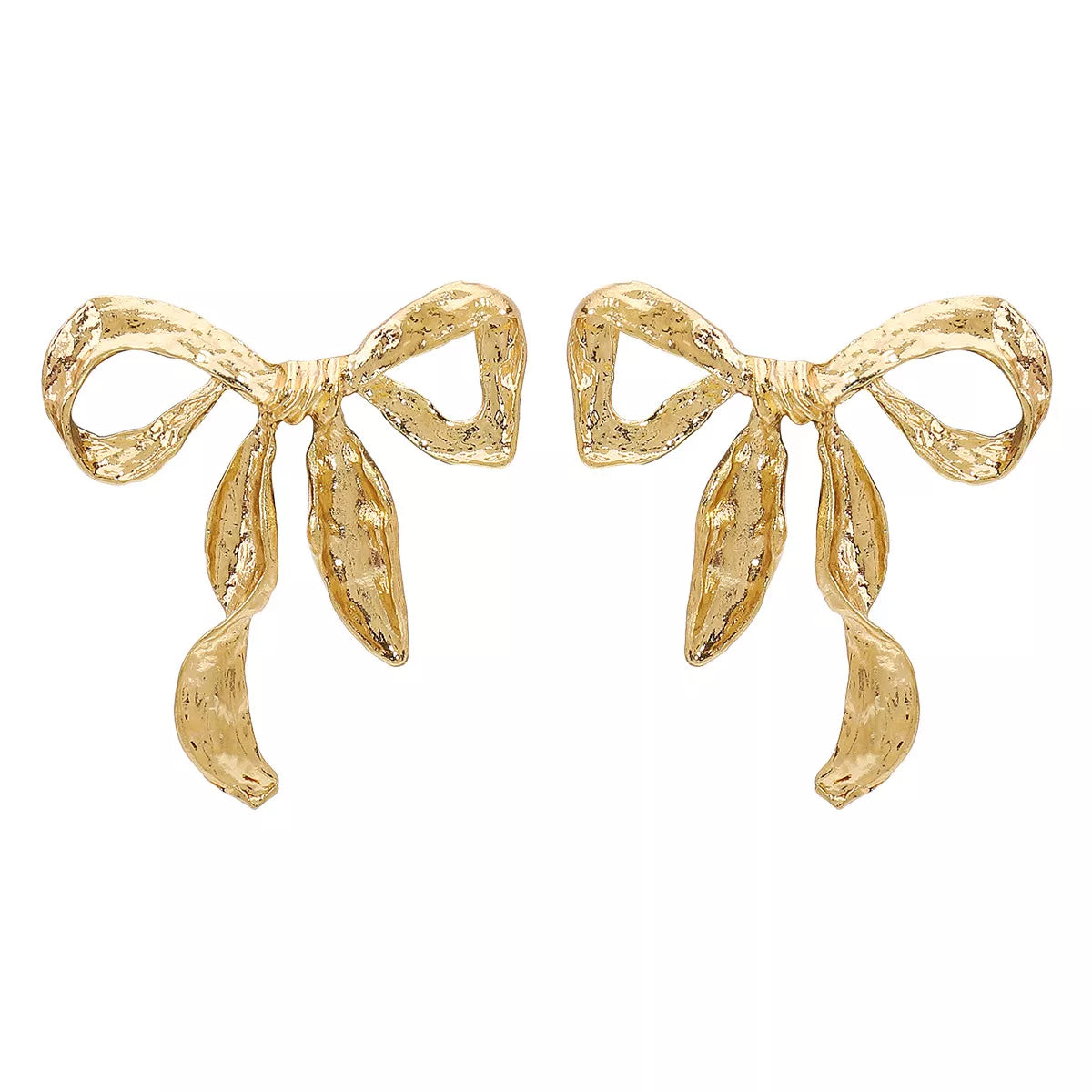 18K Gold-Plated Bow Earrings