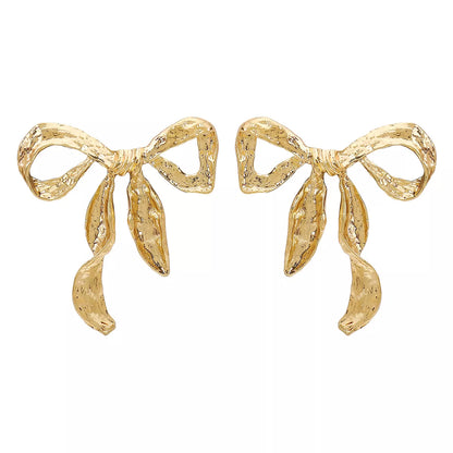18K Gold-Plated Bow Earrings