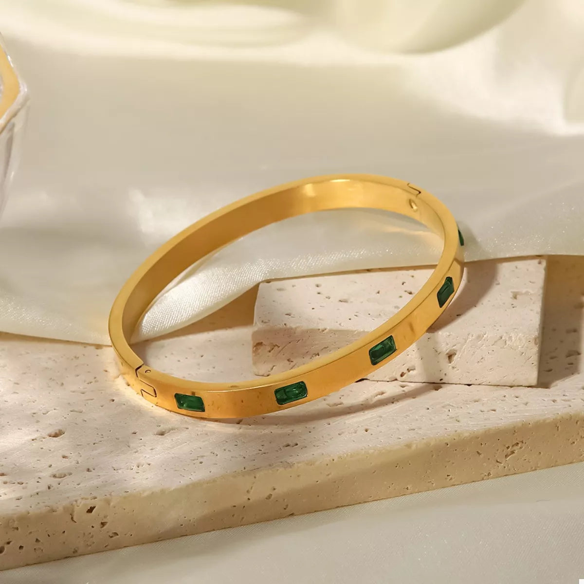 18K Gold-Plated Stainless Steel Zircon Bracelet