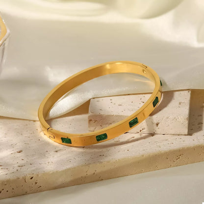 18K Gold-Plated Stainless Steel Zircon Bracelet