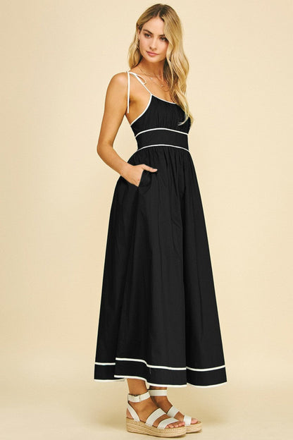 LAURA CONTRAST MAXI DRESS
