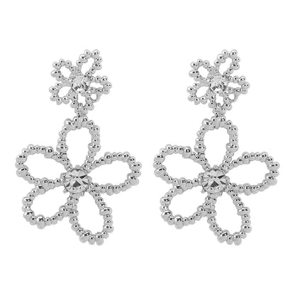 Alloy Floral Drop Earrings