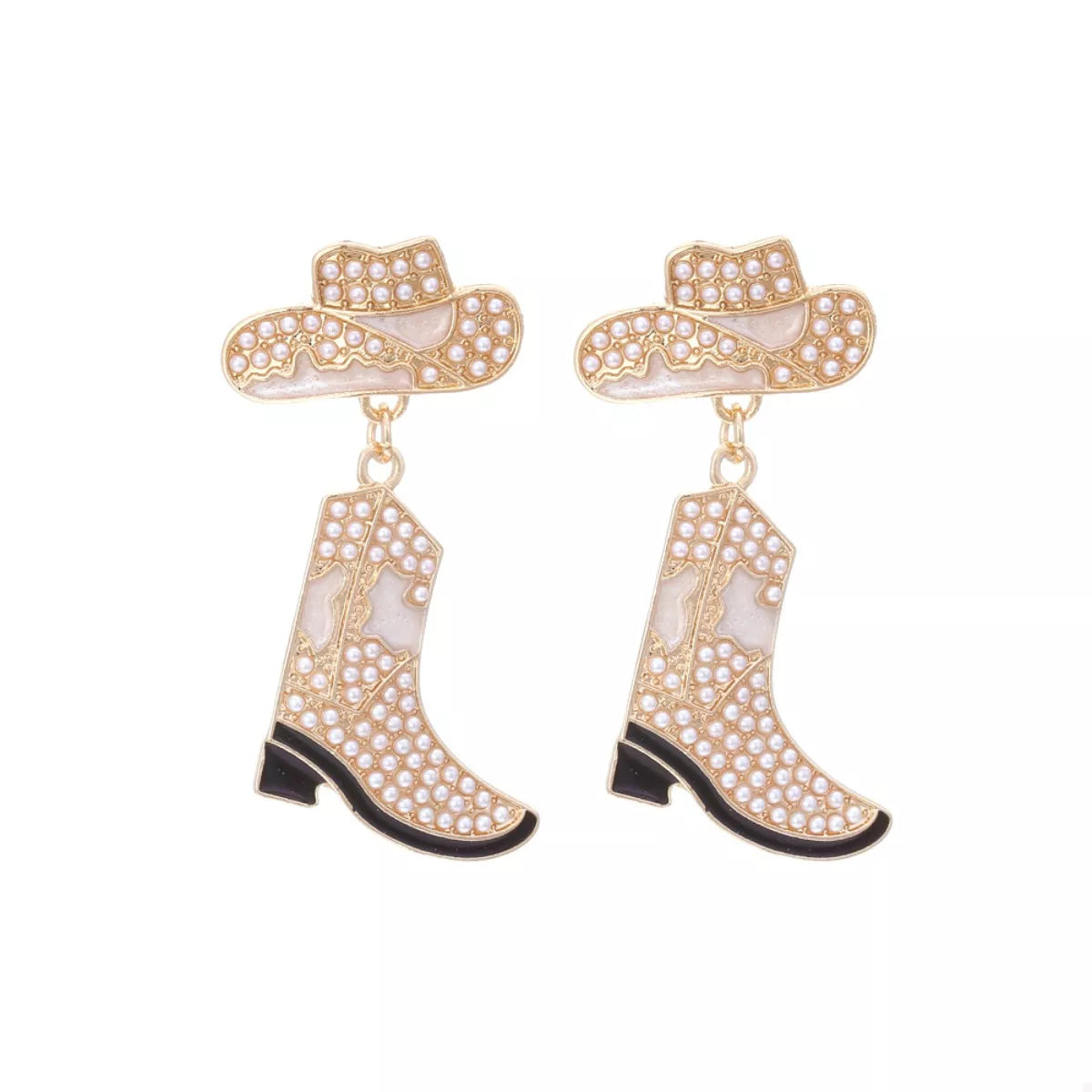 Cowboy Hat and Boot Dangle Earrings