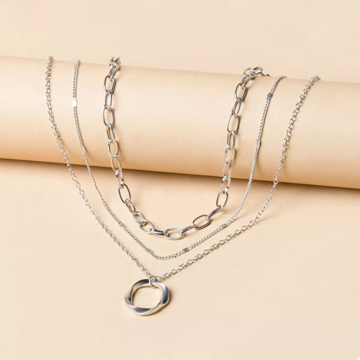 Three Layered Pendant Necklace