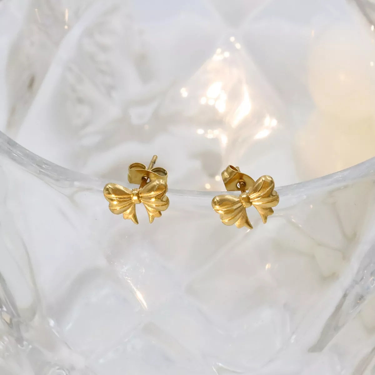 18K Gold-Plated Bow Earrings
