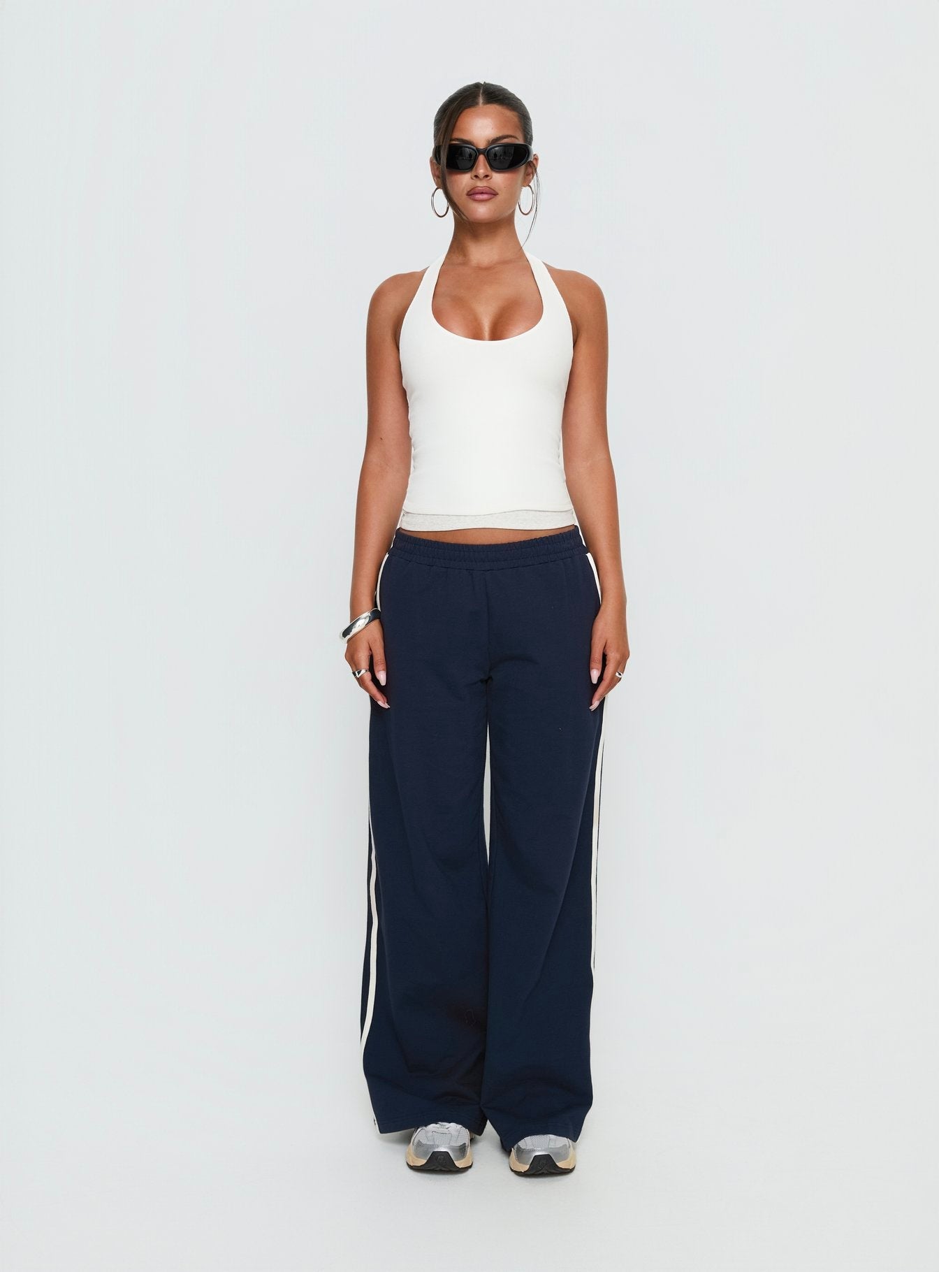 Debee Layered Halter Top White / Grey