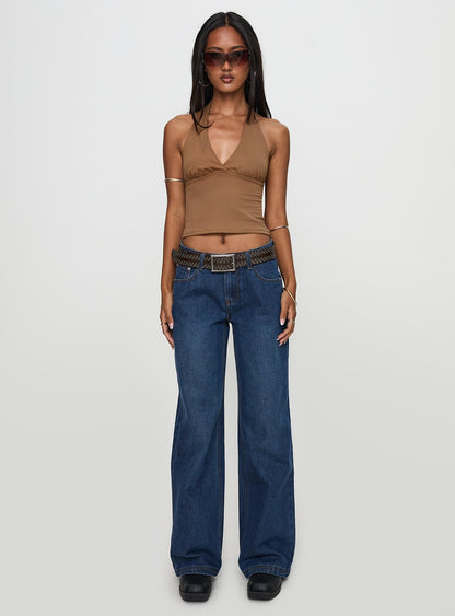 Whimsy Halter Top Chocolate