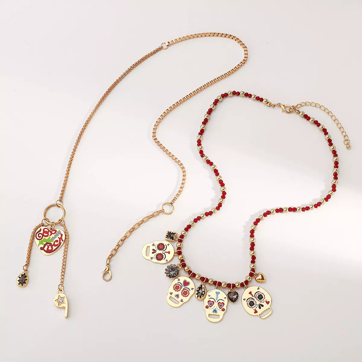 18K Gold-Plated Halloween Charm Necklace