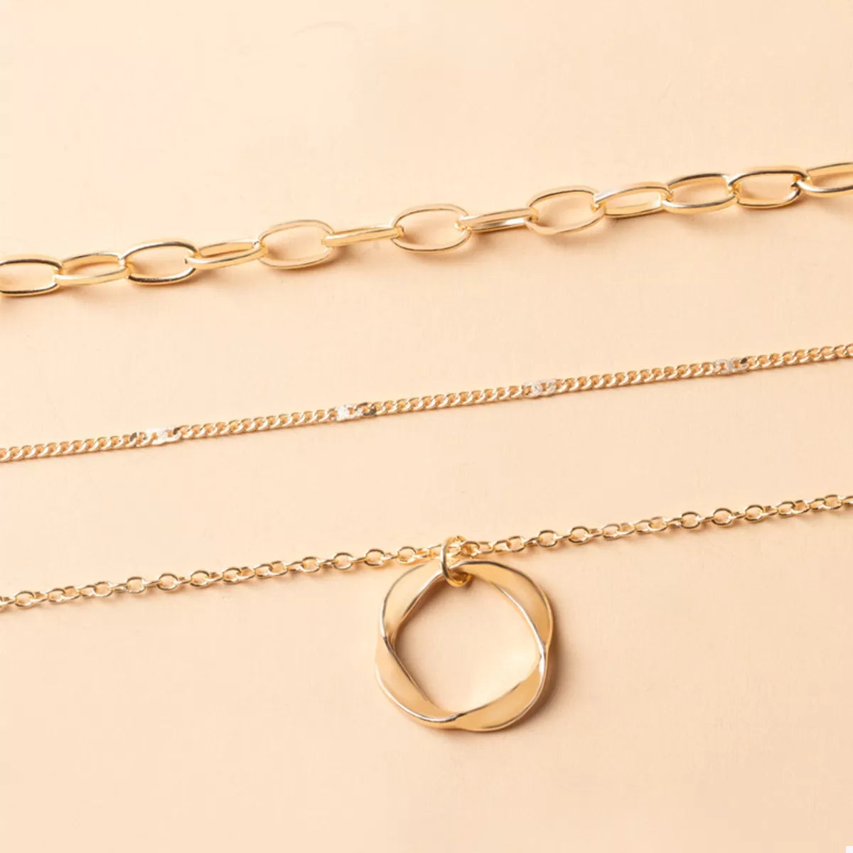 Three Layered Pendant Necklace