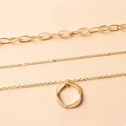 Three Layered Pendant Necklace