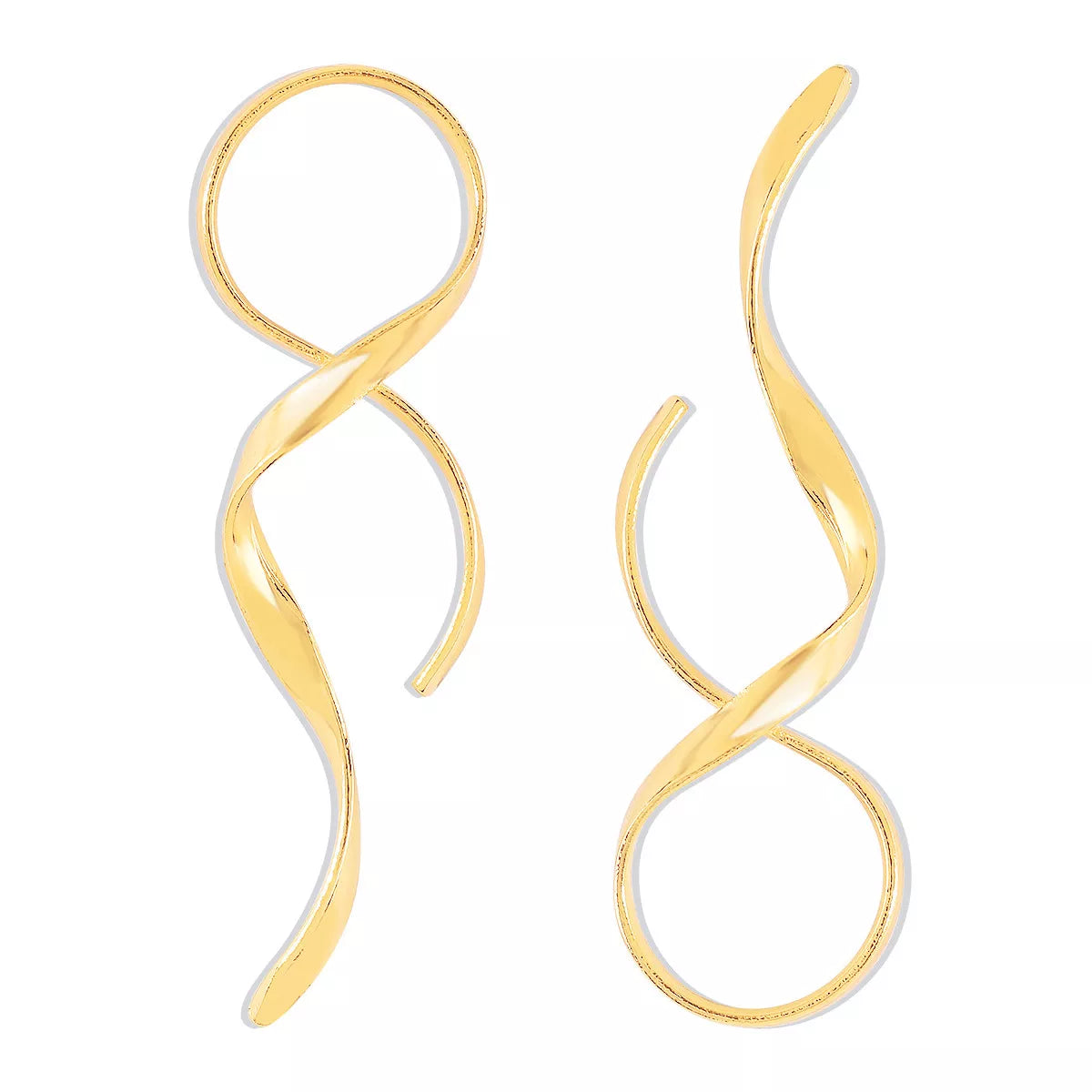 Alloy Spiral Drop Earrings