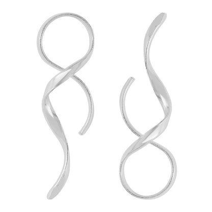 Alloy Spiral Drop Earrings