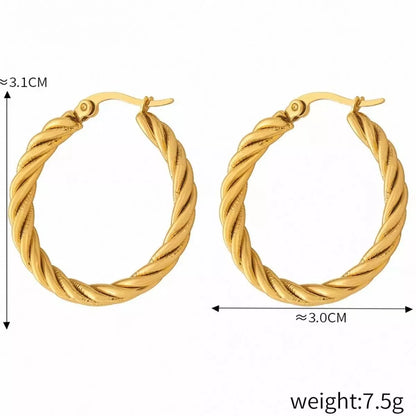 18K Gold-Plated Hoop Earrings