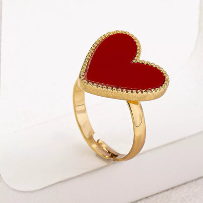 18K Gold-Plated Heart-Shaped Ring