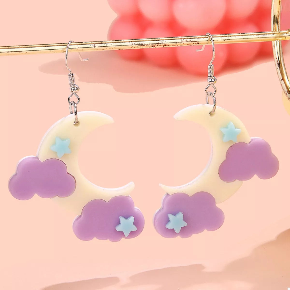 Rainbow Cloud Dangle Earrings
