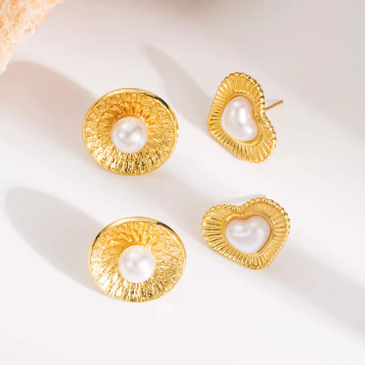 18K Gold-Plated Stud Earrings