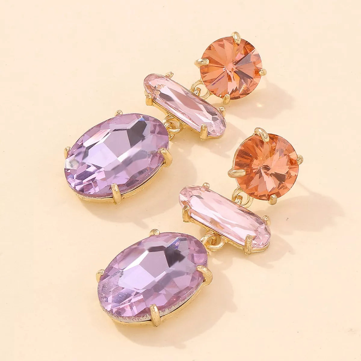 Alloy Geometric Dangle Earrings