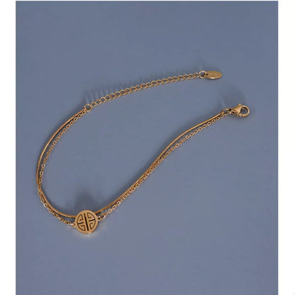 18K Gold-Plated Double Layered Bracelet