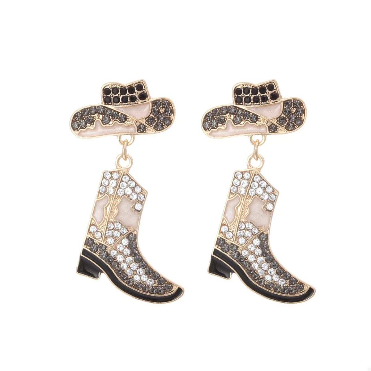 Cowboy Hat and Boot Dangle Earrings