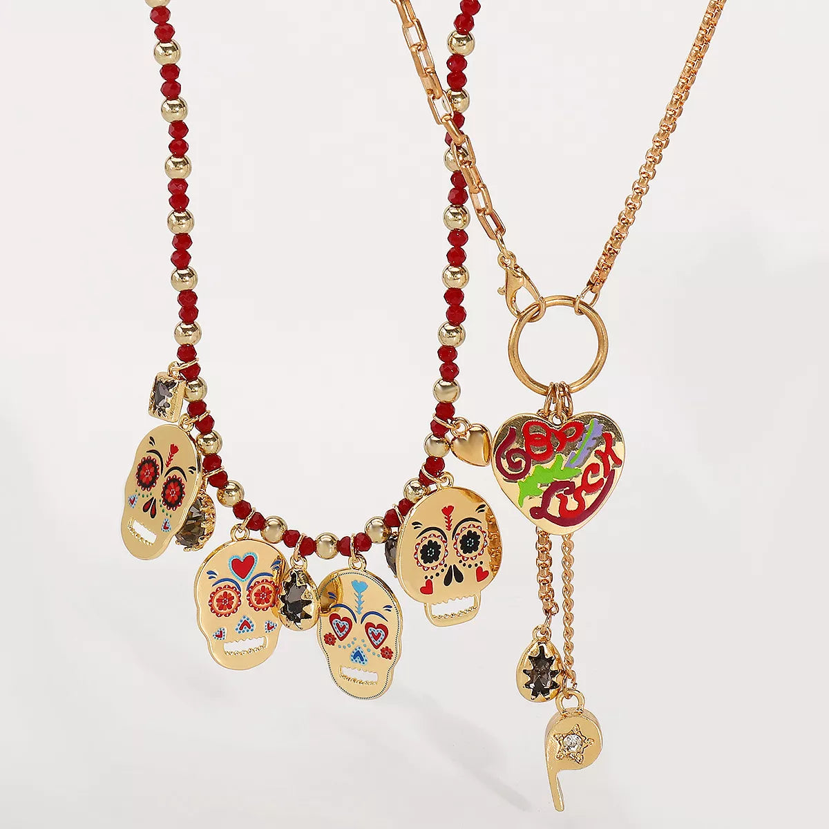 18K Gold-Plated Halloween Charm Necklace