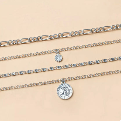 Four Layered Pendant Necklace