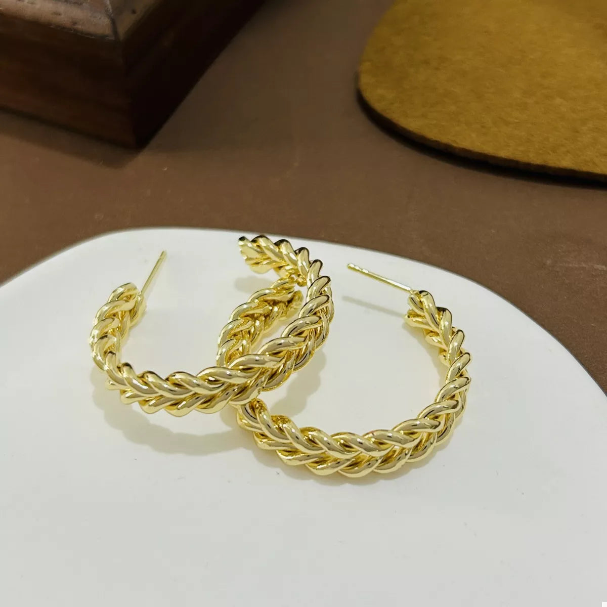 18K Gold-Plated Hoop Earrings