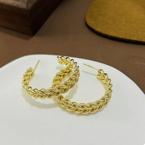 18K Gold-Plated Hoop Earrings