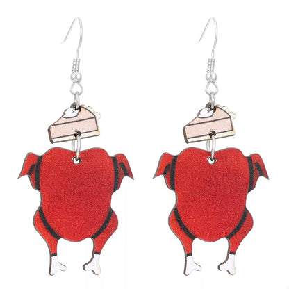 Thanksgiving Turkey Dangle Earrings