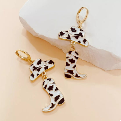 Cowboy Hat and Boot Dangle Earrings