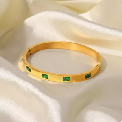 18K Gold-Plated Stainless Steel Zircon Bracelet