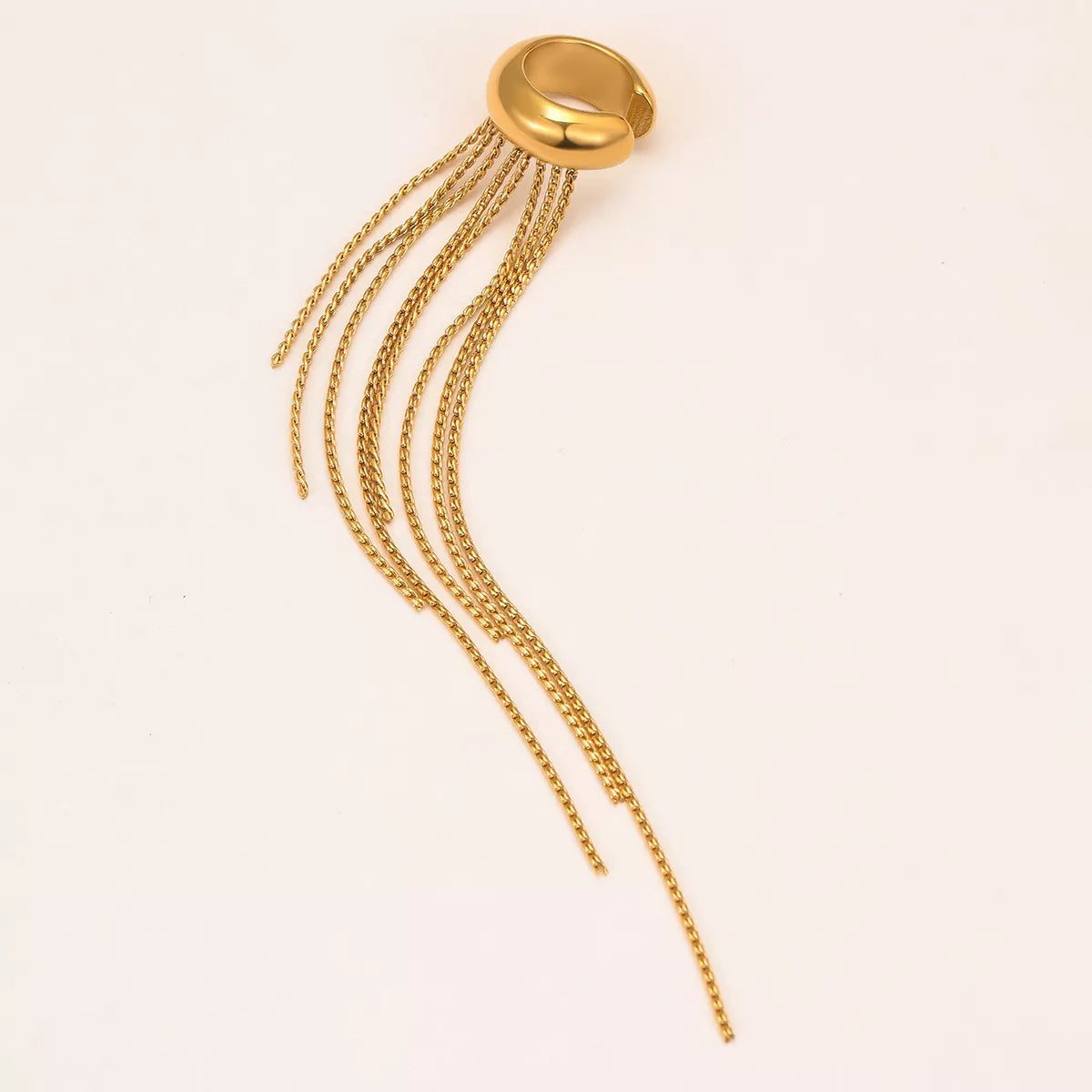 18K Gold-Plated Tassel Ear Cuff Earrings