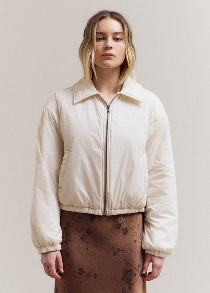 MADDIE ECRU BOMBER JACKET