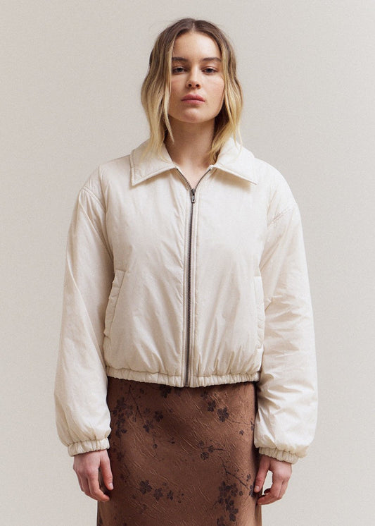 MADDIE ECRU BOMBER JACKET