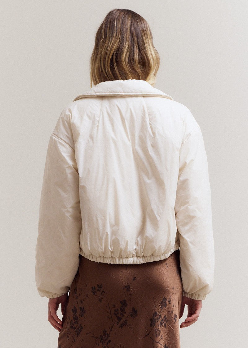 MADDIE ECRU BOMBER JACKET