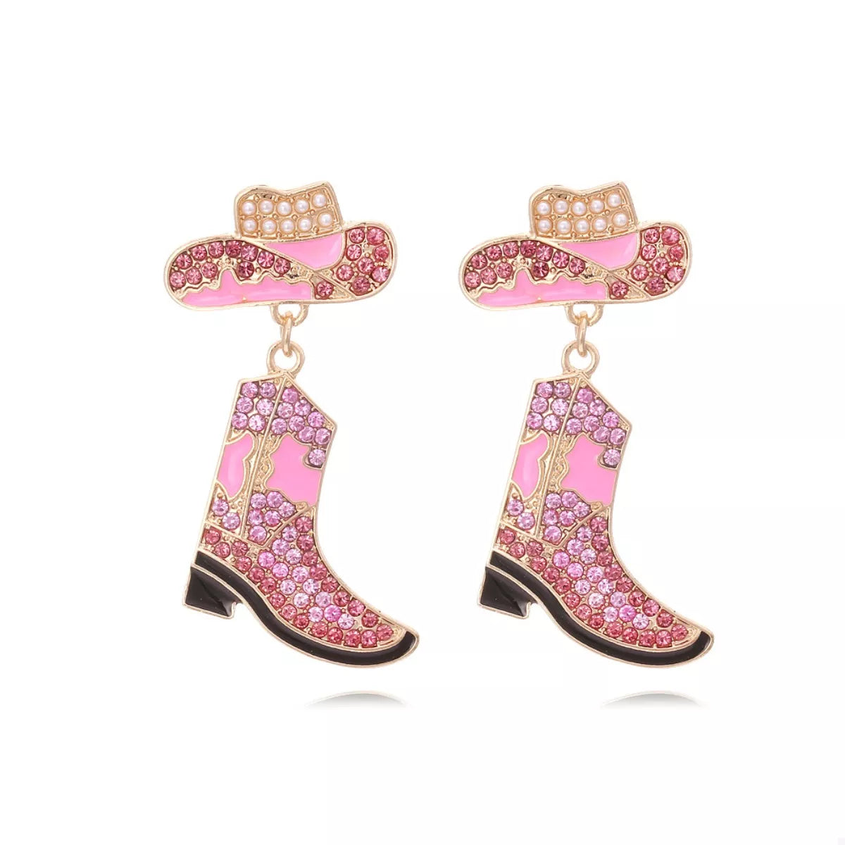 Cowboy Hat and Boot Dangle Earrings