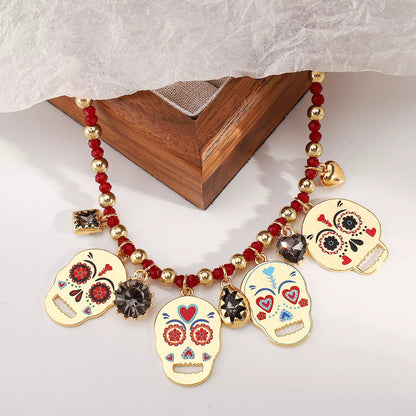 18K Gold-Plated Halloween Charm Necklace