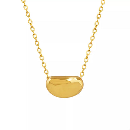 18K Gold-Plated Bean Pendant Necklace