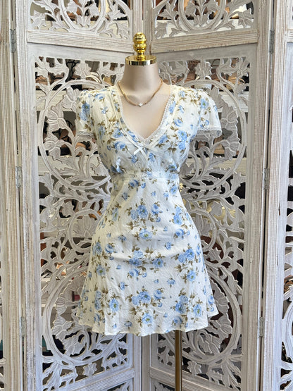 Pastel Blue Mini Dress - No Estira, Not Stretchy