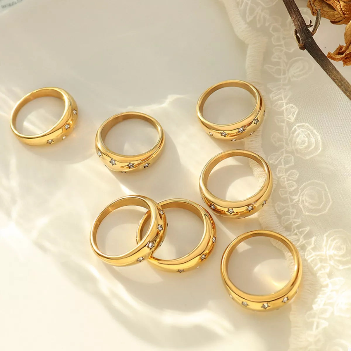 18K Gold-Plated Zircon Ring