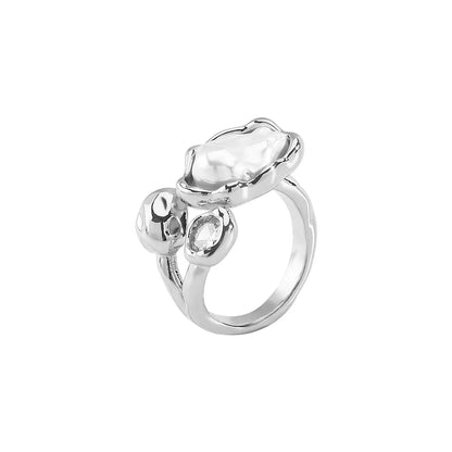 Irregular Pearl Open Ring