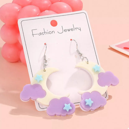 Rainbow Cloud Dangle Earrings