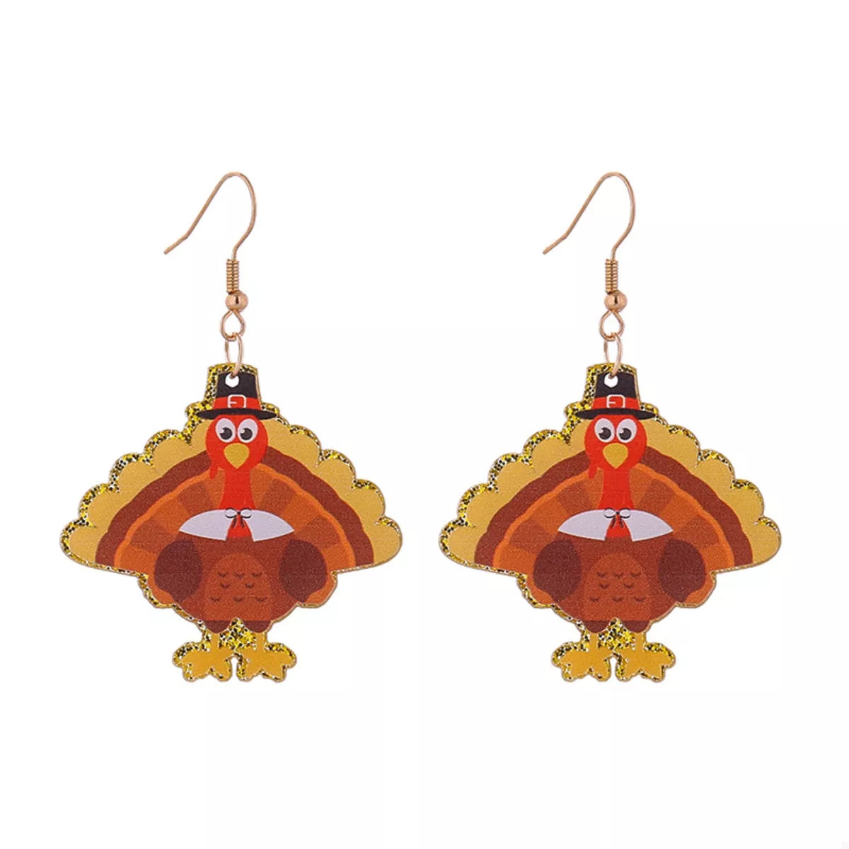 Thanksgiving Turkey Dangle Earrings