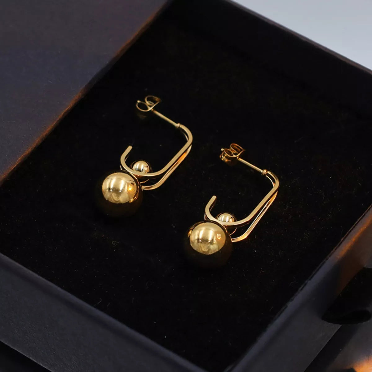 18K Gold-Plated Ball Drop Earrings