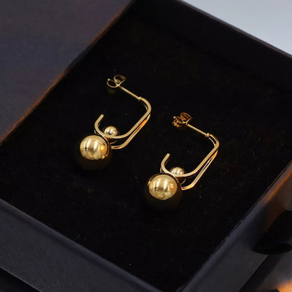 18K Gold-Plated Ball Drop Earrings