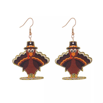 Thanksgiving Turkey Dangle Earrings