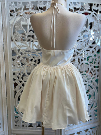 Floral Puffy Mini Dress- Not Stretchy, No Estira