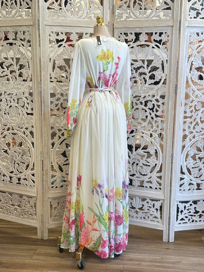 Spring Floral Maxi Dress-Stretchy, Estira