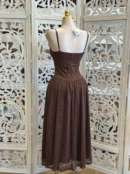 Espresso Brown Cami Midi Dress - Estira, Stretchy