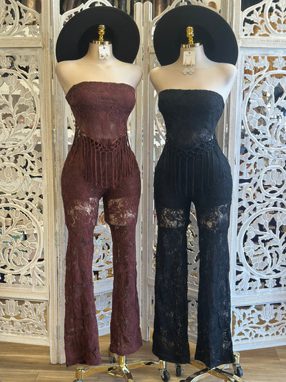 Camilla Lace  Set-No Estira, Not Stretchy