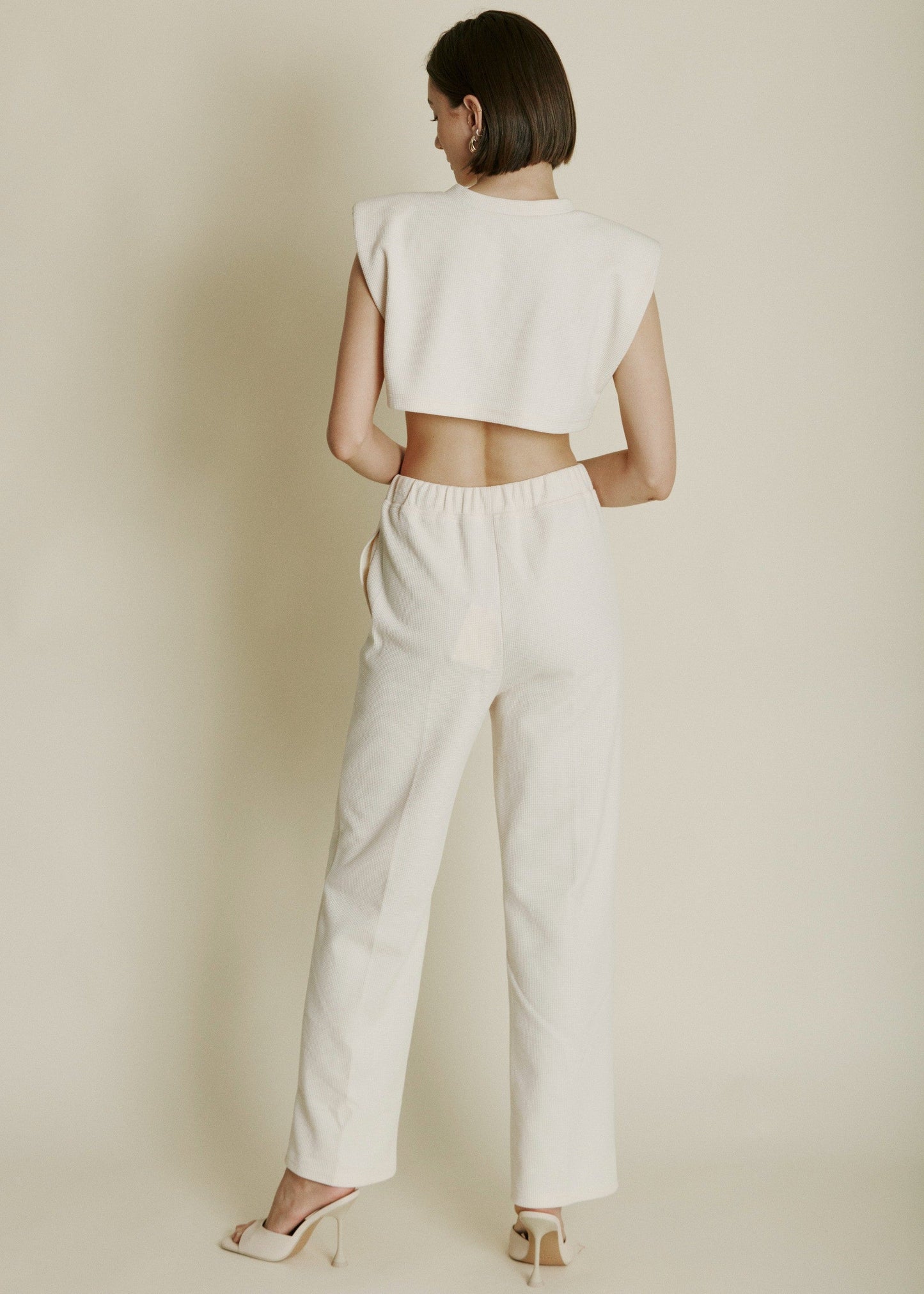 LINNEA WAFFLE KNIT CROPPED TOP